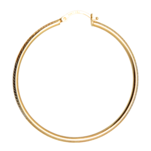 Home 9 Arracadas Tubulares Doradas con Acabado Facetado