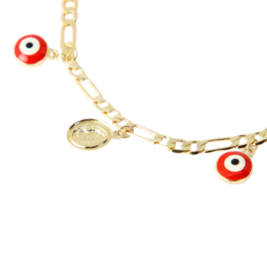 Home 8 PULSERA DE OJO TURCO ROJO Y MEDALLA DE VIRGEN MARÍA