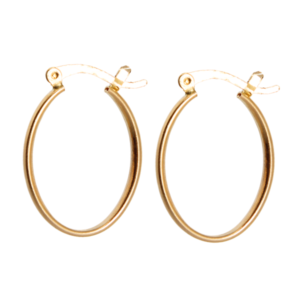 ARRACADAS OVALADAS LISAS DE ORO