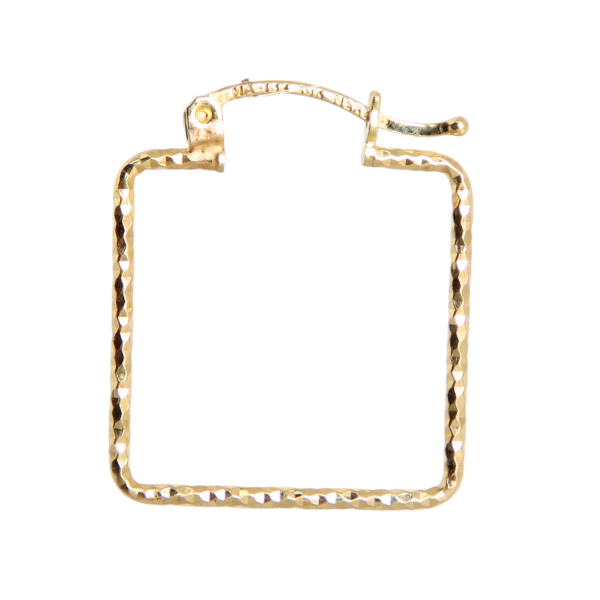 ARRACADAS CUADRADAS FACETADAS DE ORO 1 53