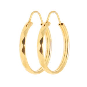 ARRACADAS TUBULARES CON FACETADO TIPO DIAMANTE