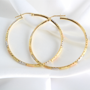 Home 8 ARRACADAS TUBBULARES TRICOLOR FACETADAS