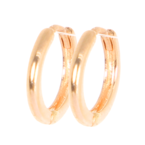 ARRACADAS FACETADA HUGGIE ORO 10K