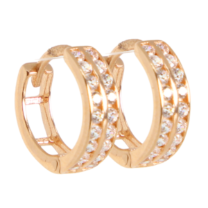 ARRACADAS ROSÉ DOUBLE GLAM