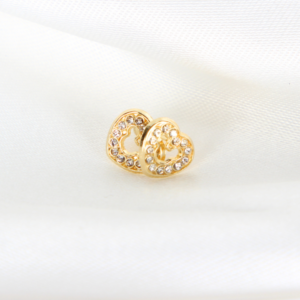 BROQUEL CORAZÓN DE MICKEY ORO 10K