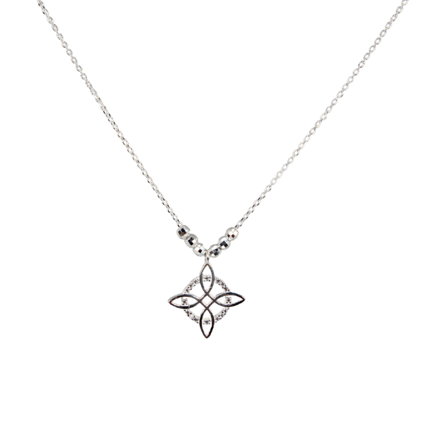 Gargantilla Amuleto Nudo de las Brujas de Plata Estuche Gratis 1 1 2