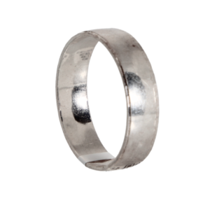 Par Argollas Lisa Borde Facetado Clásica Plata .925