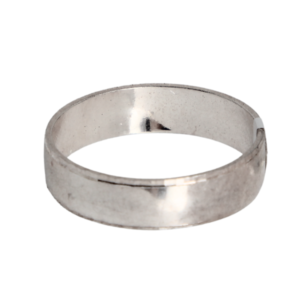 Par Argollas Lisa Borde Facetado Clásica Plata .925