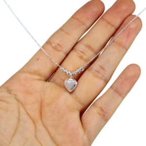 Gargantilla Corazón Martillado de Plata Estuche Gratis