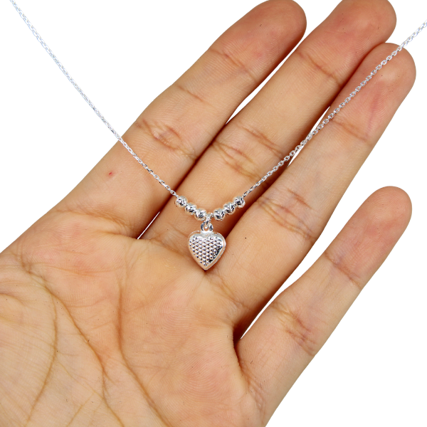 Gargantilla Corazón Martillado de Plata Estuche Gratis 2 26 1