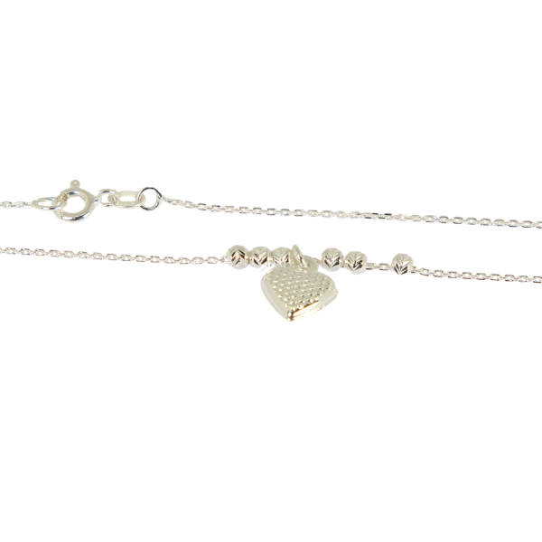 Gargantilla Corazón Martillado de Plata Estuche Gratis 4 28 1