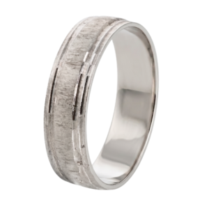 Par Argollas Borde Facetado Clásica Plata .925