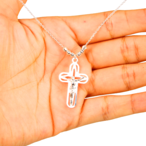 Gargantilla Cruz de Plata Estuche Gratis