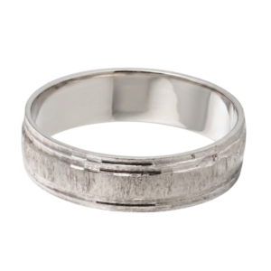 Par Argollas Borde Facetado Clásica Plata .925