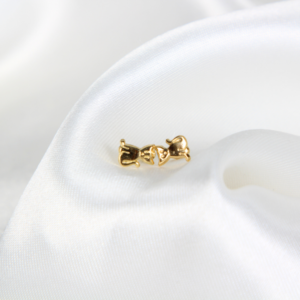 Broquel De Gato Oro 10k Arete Infantil Estuche De Regalo