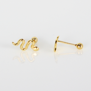 BROQUEL FORMA DE SERPIENTE ORO 10K