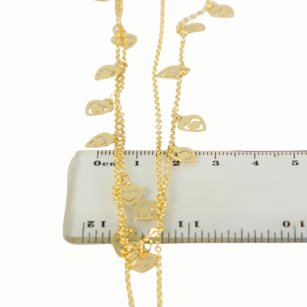 Collar Capas Laminado de Oro Corazones y Estrella de Mar 5 38