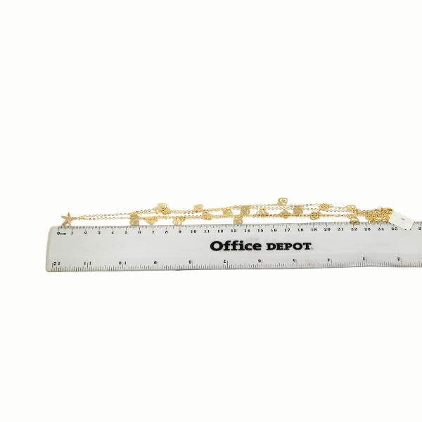 Collar Capas Laminado de Oro Corazones y Estrella de Mar 6 39