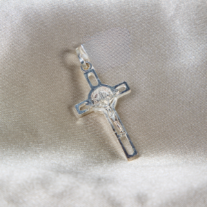 Dije Cruz Con Circonia Plata Regalo Papá