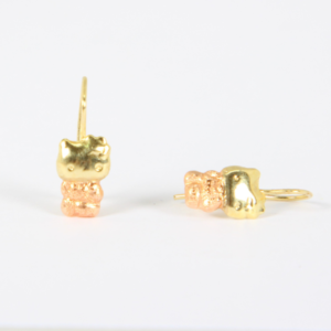 Aretes Hello Kitty Oro 14K para Mujer