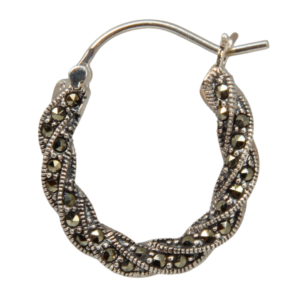 Arracadas Vintage Torzal con Circonias de Plata .925