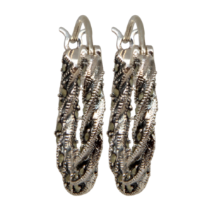 Arracadas Vintage Torzal con Circonias de Plata .925