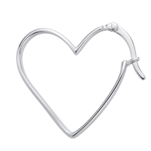 Arracada de Corazones Lisos de Plata .925